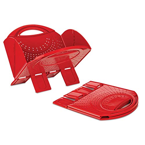 B & R Plastics Inc 2741-12 Red Folding Colander