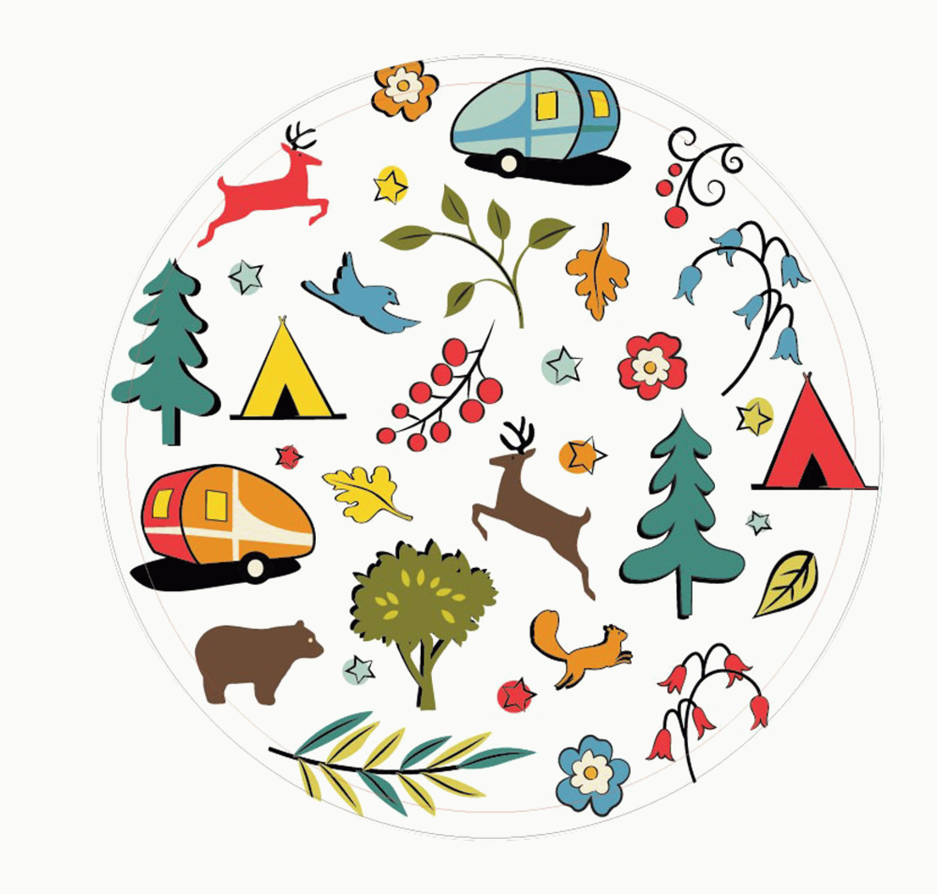 Camp Casual | CC-007W10 | The Perfect Paper Plates Into The Woods 10 1/16"