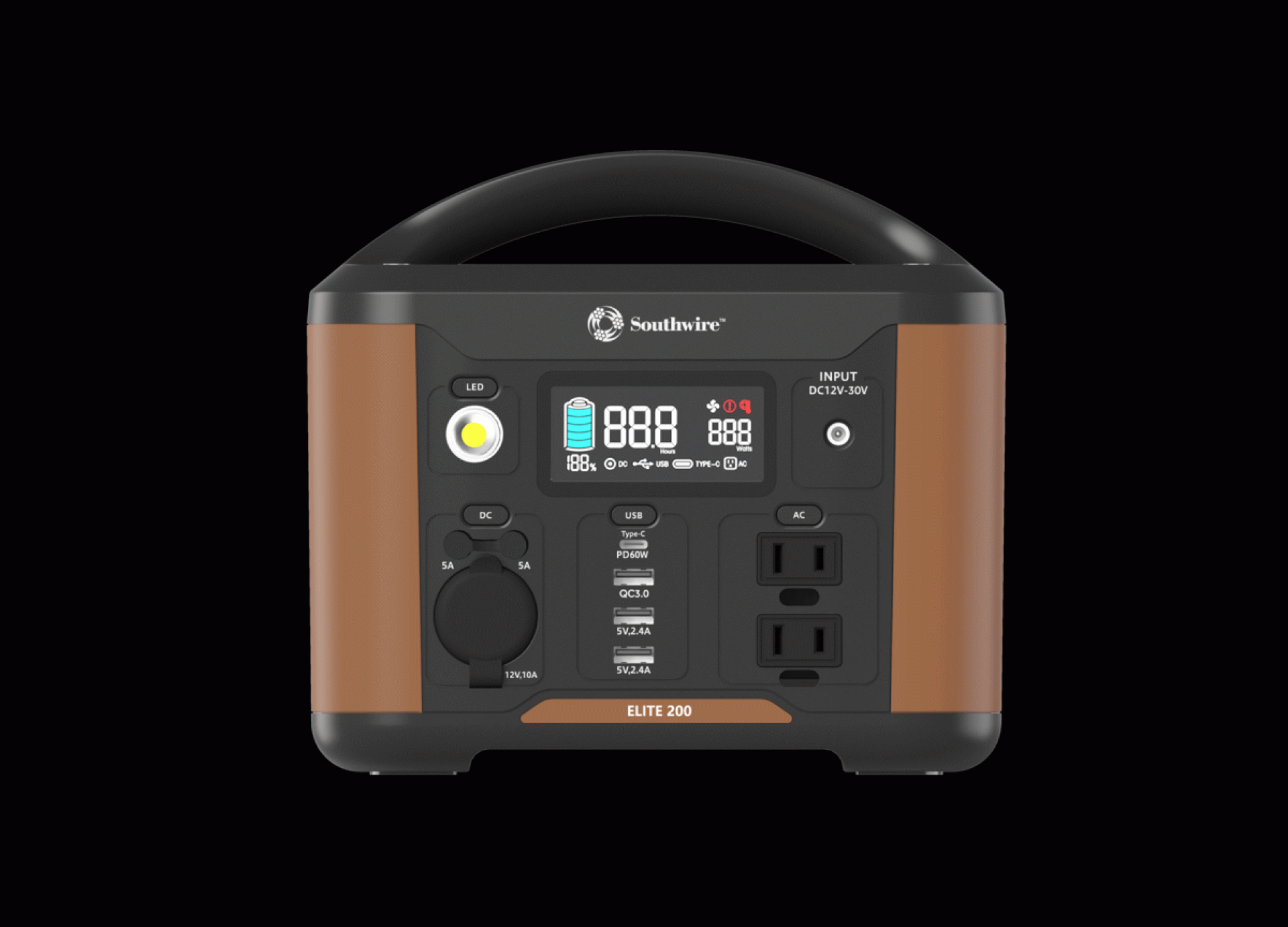 Portable Power Station 200 w/AC & DC adapters