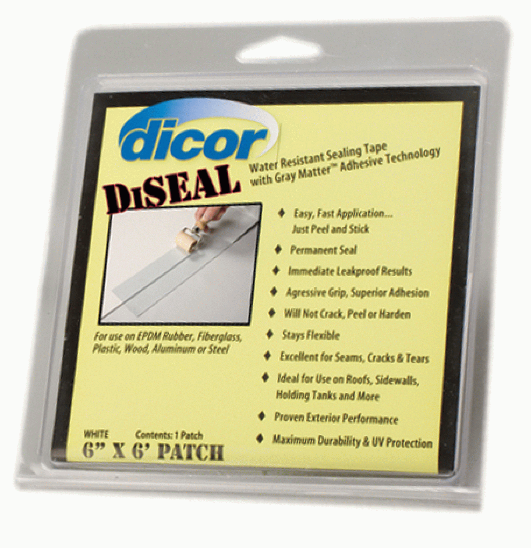 DICOR CORP. | 522TPO-66-1C | TAPE SEALING DISEAL 6" x 6" PATCH