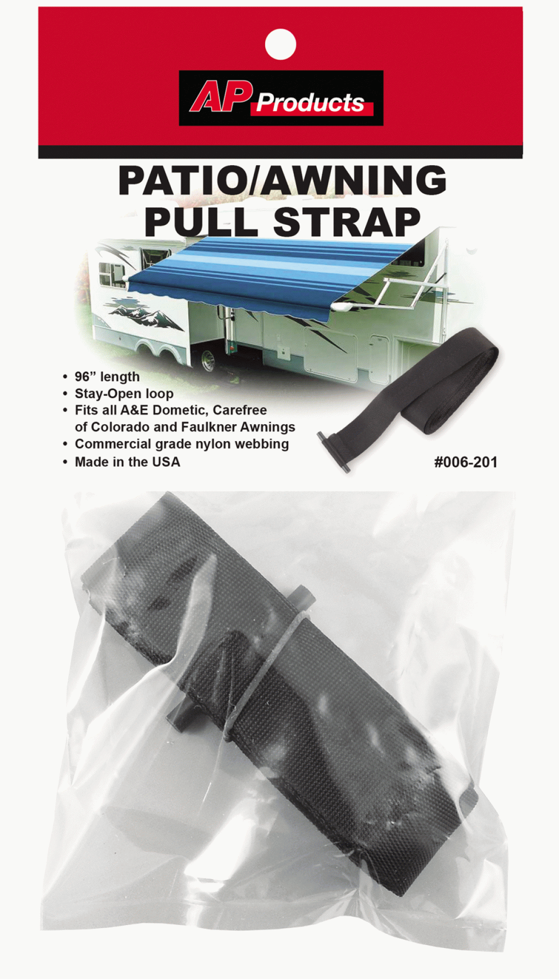 AP PRODUCTS | 006-201 | Awning Pull Strap 96"