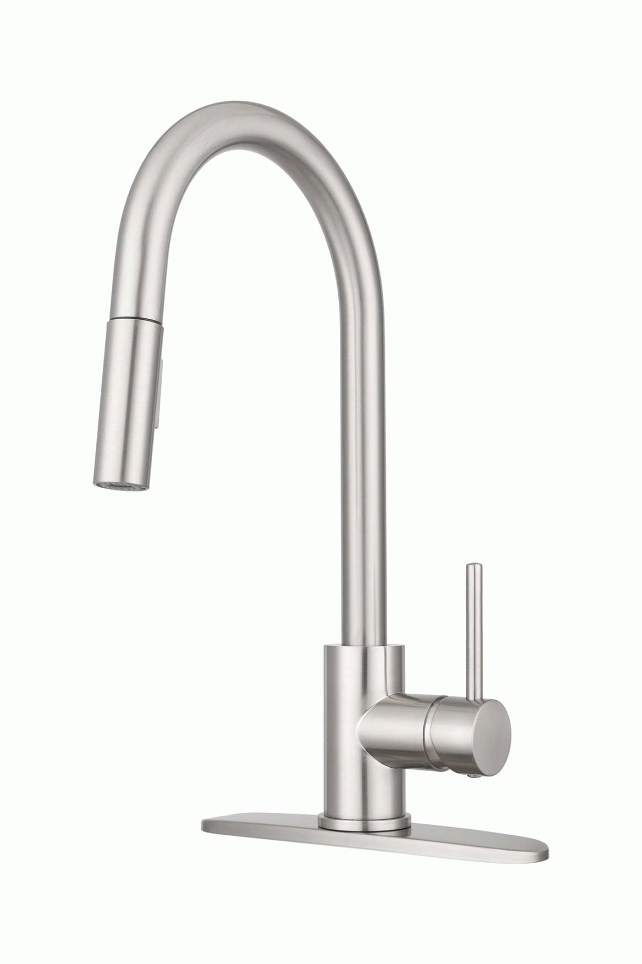 DURA FAUCET | DF-NMK530-SN | Pull Down Streamline RV Kitchen Faucet - Brushed Satin Nickel