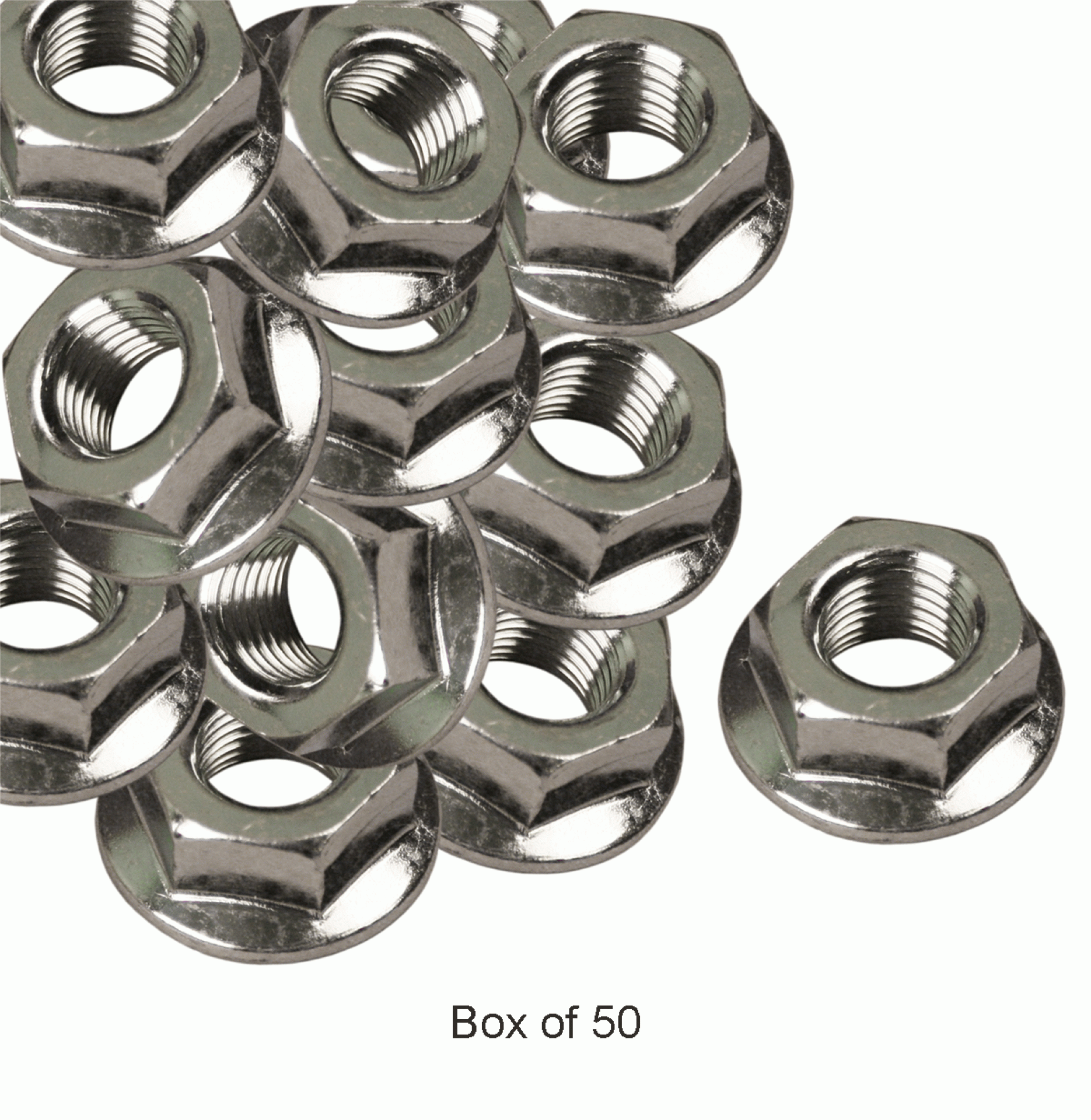 N TOW | 0011 | LOCK NUTS FOR WET BOLT 7/16"- 20 Thread (Box of 50)