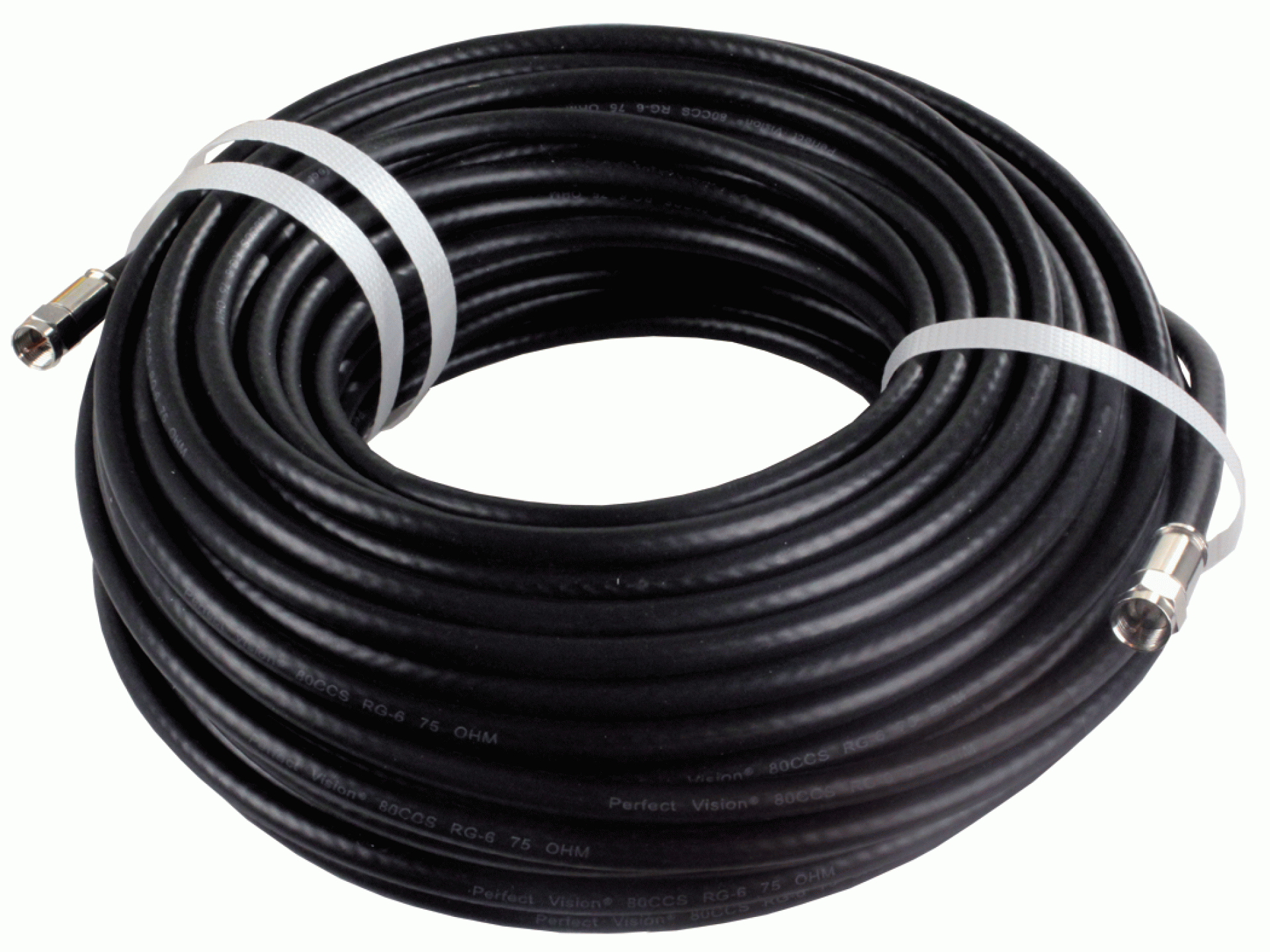 J R PRODUCTS | 48005 | 100' RG6 Coax w/ Compression Ends
