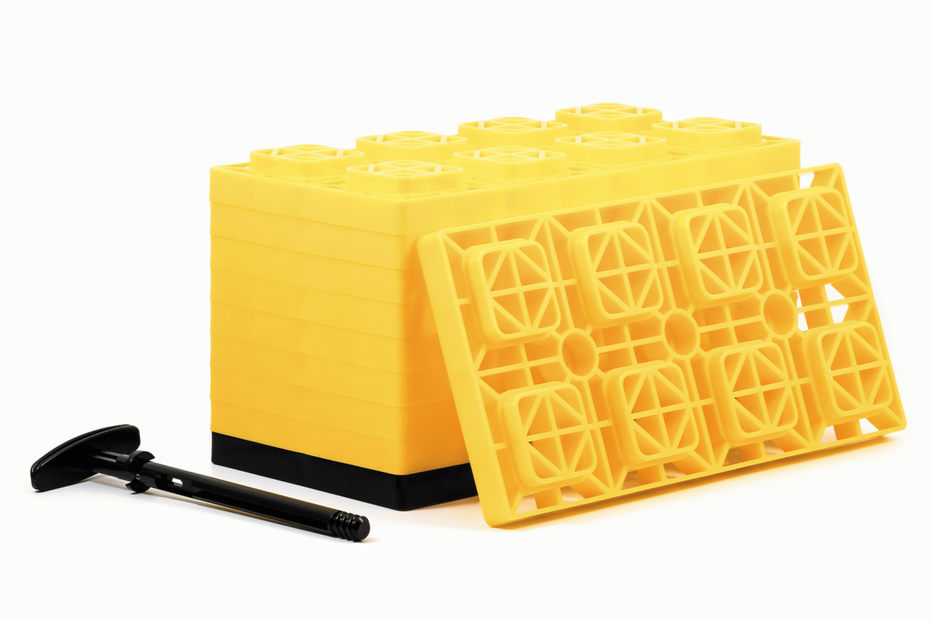 CAMCO MFG INC | 44515 | FasTen Leveling Blocks w/ T-Handle 4x2 Yellow 10/pk