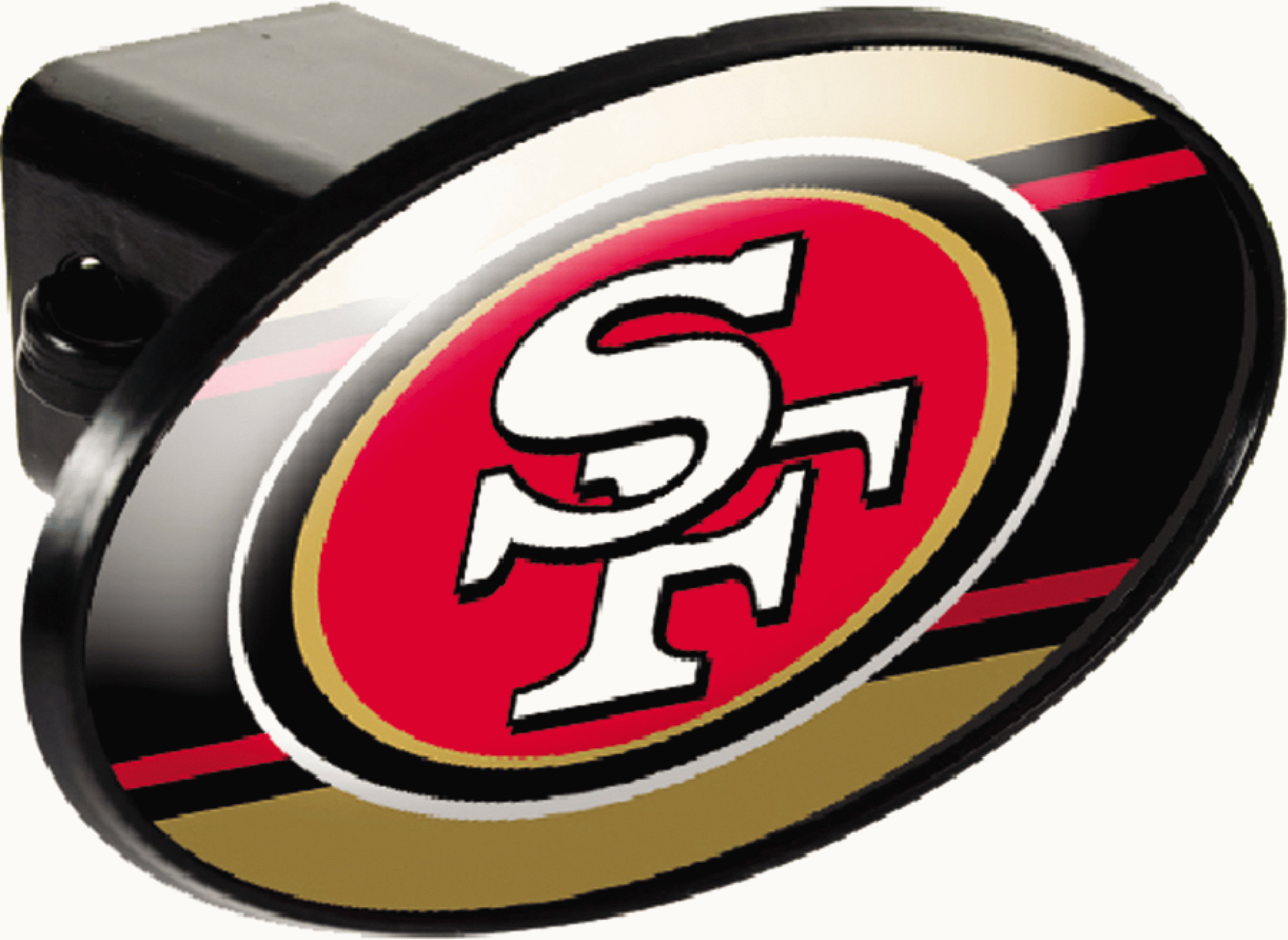 KNOCKOUT FRAMES & HITCHCOVERS | 61484 | San Francisco 49ers Hitch Receiver Cover