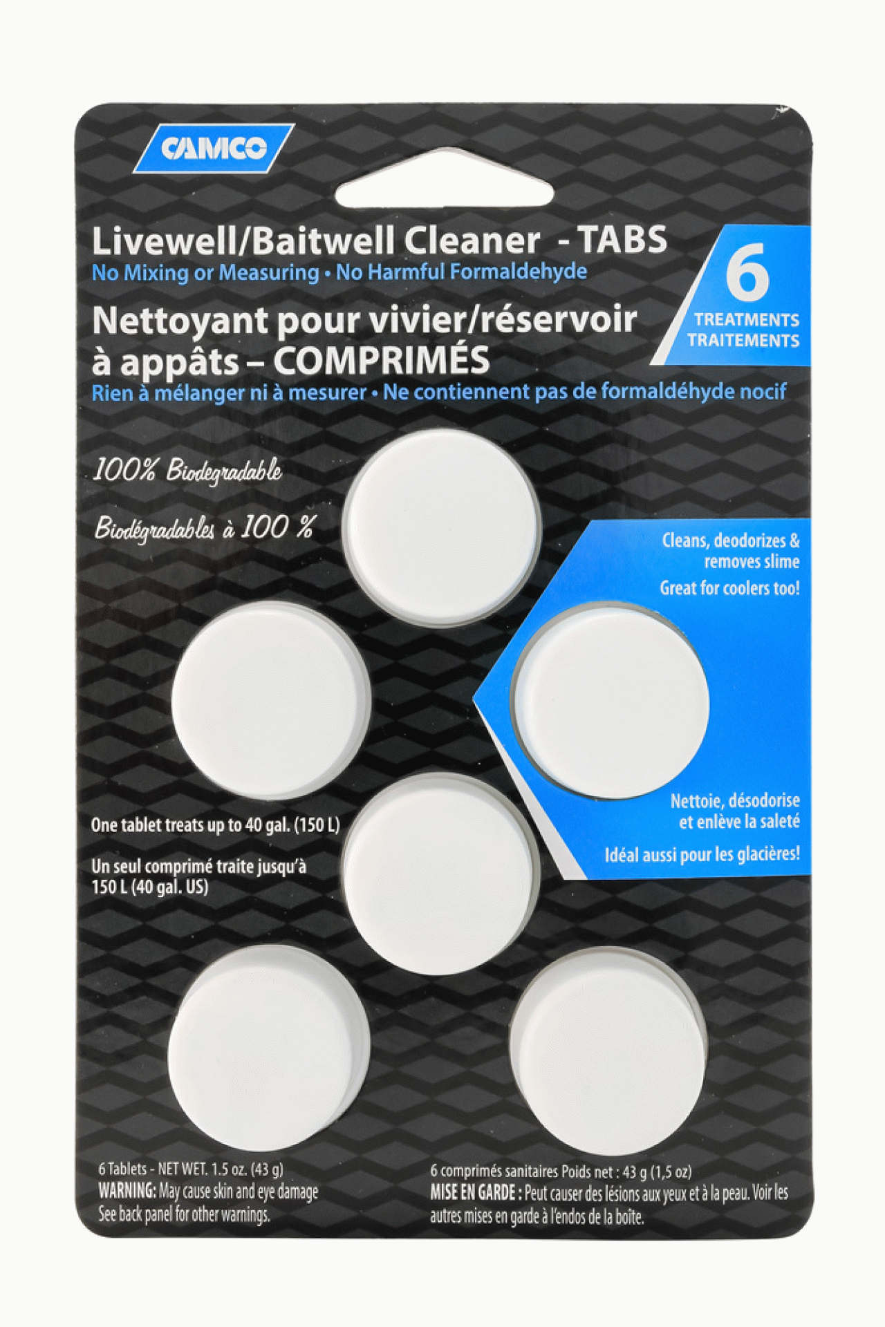 Livewell/Baitwell Cleaner - 6 Tabs/card