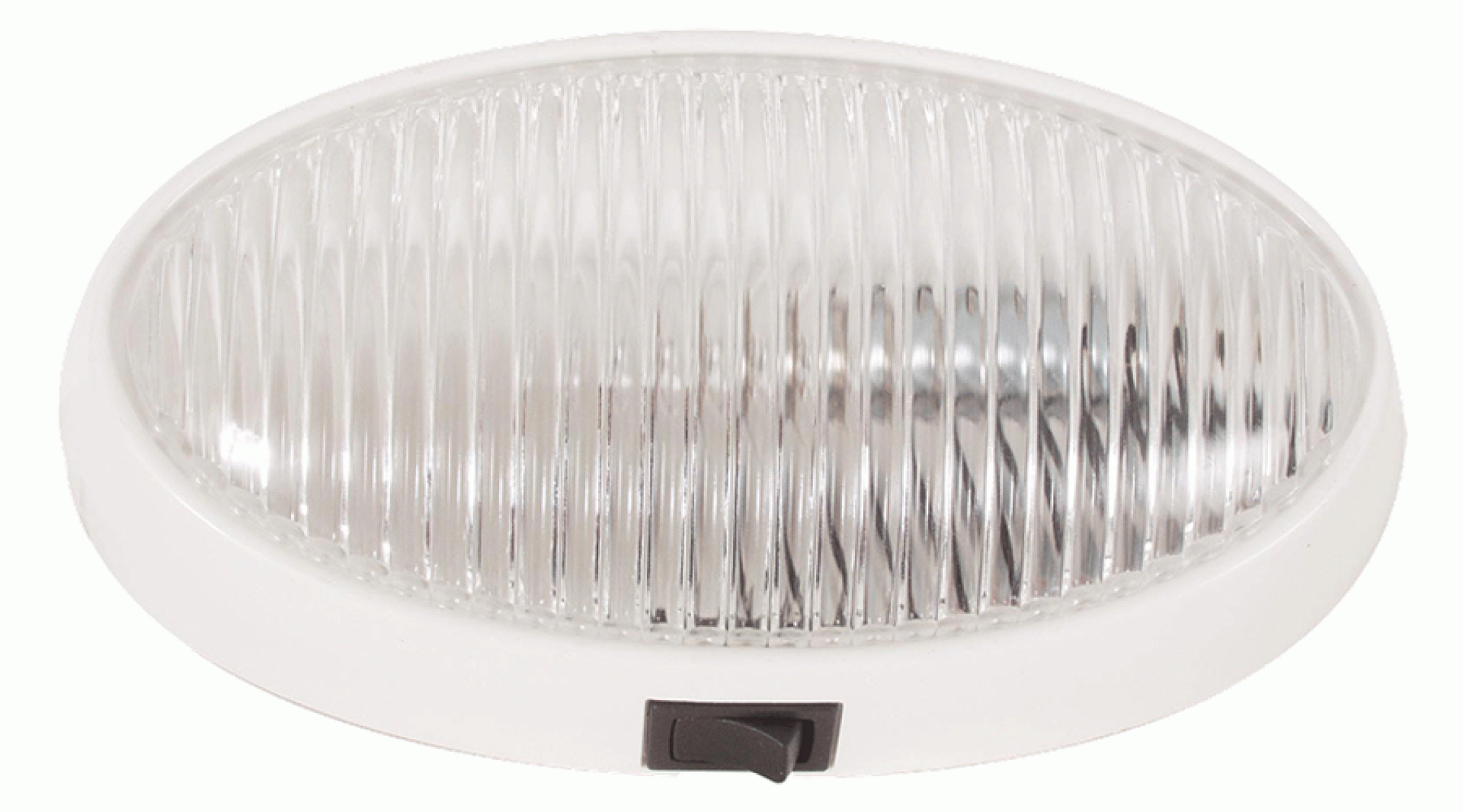 Optronics | RVPL7CFS | Utility Light Clear Lens White Housing With On/Off Switch