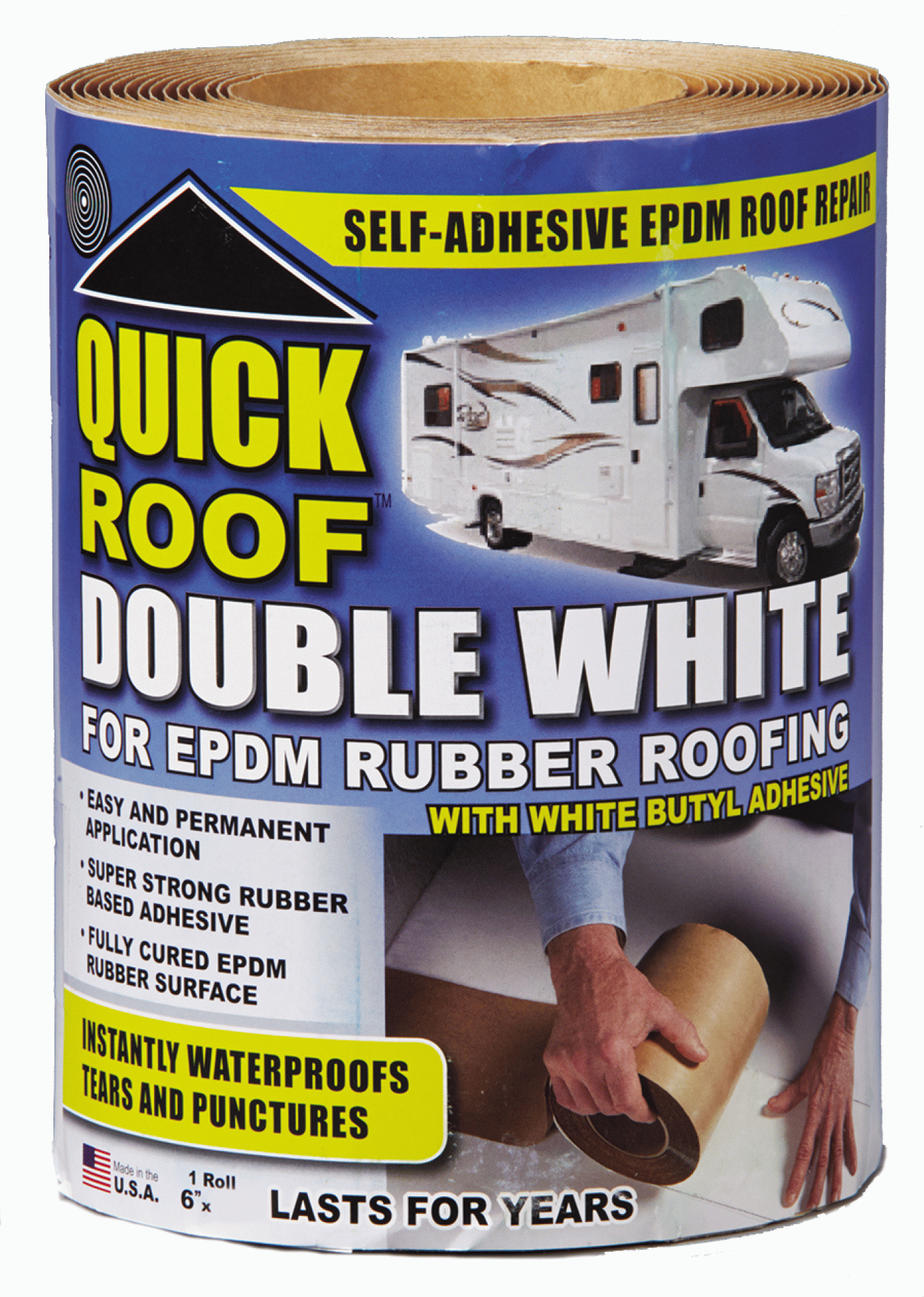 COFAIR PRODUCTS INC. | WRQR625 | White Butyl Quick Rubber Roof Repair