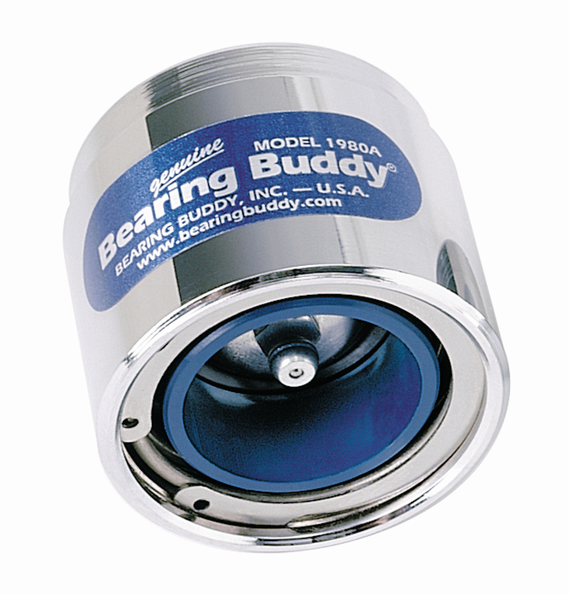 BEARING BUDDY #1980ASS - STAINLESS STEEL WITH BLUE AUTO CHECK INDICATOR