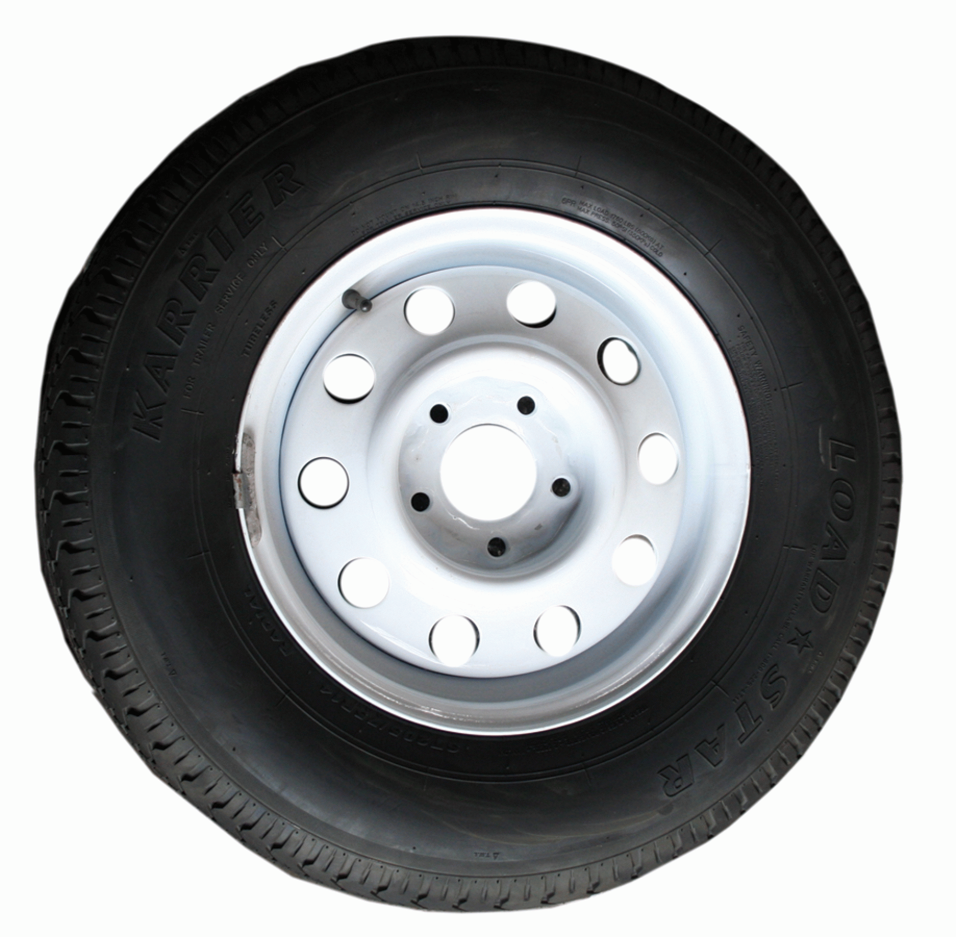 Demco | 5965 | Tire and wheel ST205/75R14 With White Pinstriping Rim For Tow It 2 Kar Kaddy 3