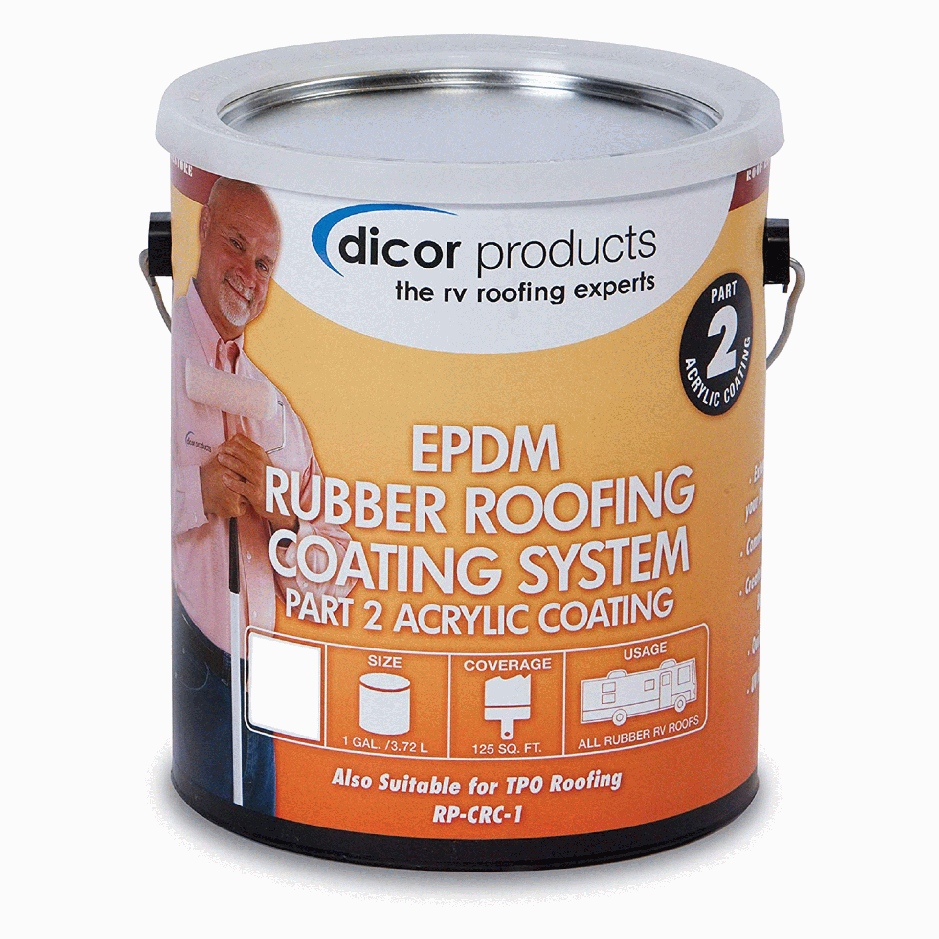 DICOR CORP. | RP-CRCT-1 | Rubber Roof Coating EPDM Gallon - Tan