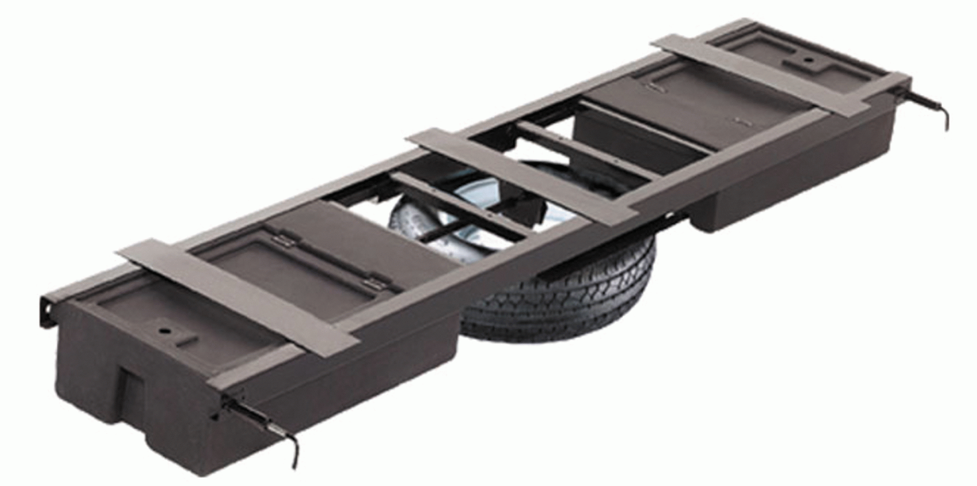 Lippert Components | 300141 | UNDER CHASSIS DOUBLE WITH SPARE TIRE CARRIER 99.5"