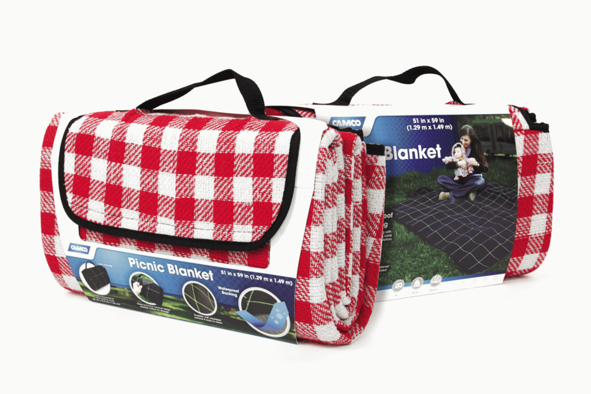 CAMCO MFG INC | 42801 | Picnic Blanket - Red and White Checkered