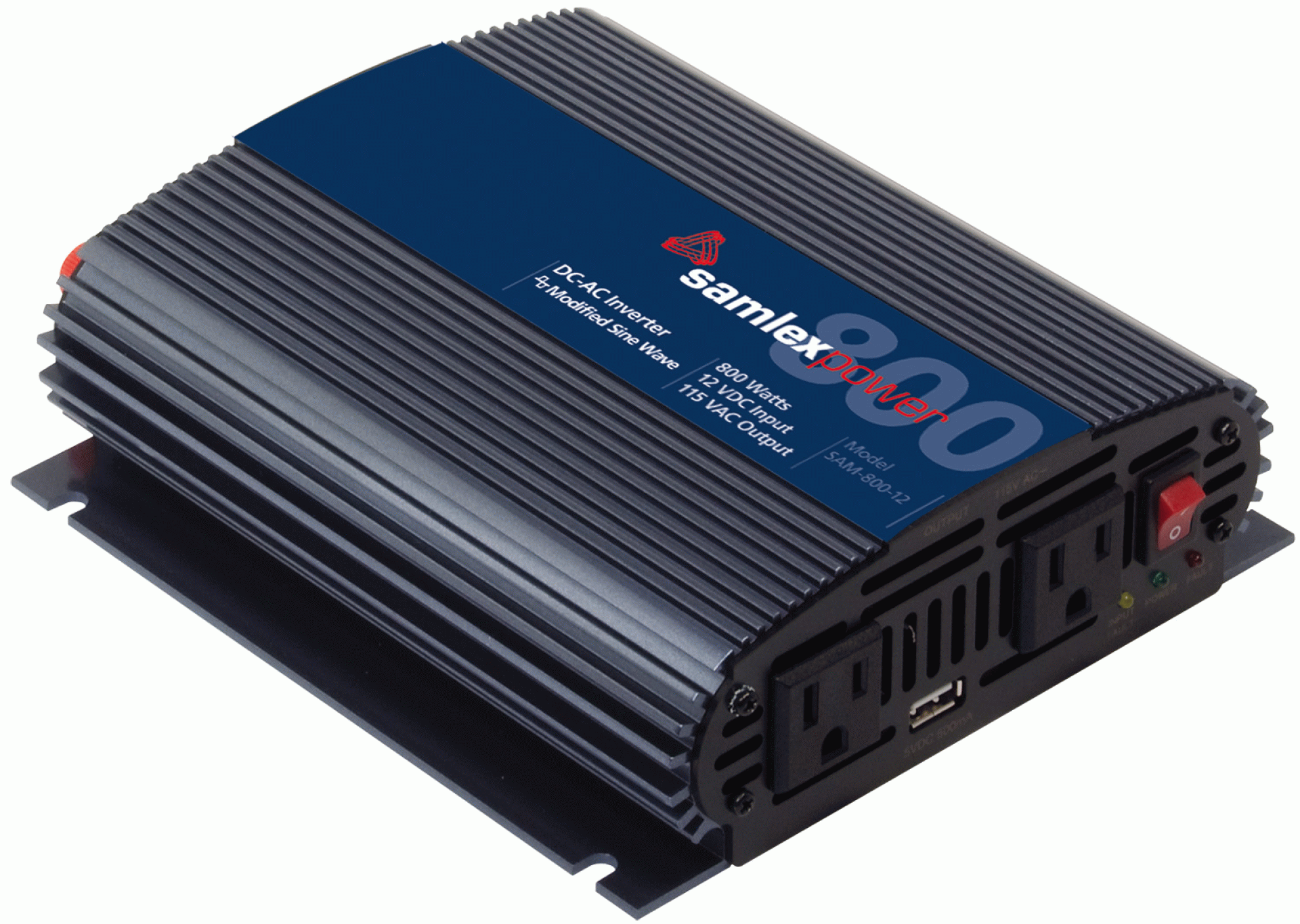 SAMLEX SOLAR | SAM-800-12 | Modified Sine Wave Inverter 800 Watt w/ USB Port