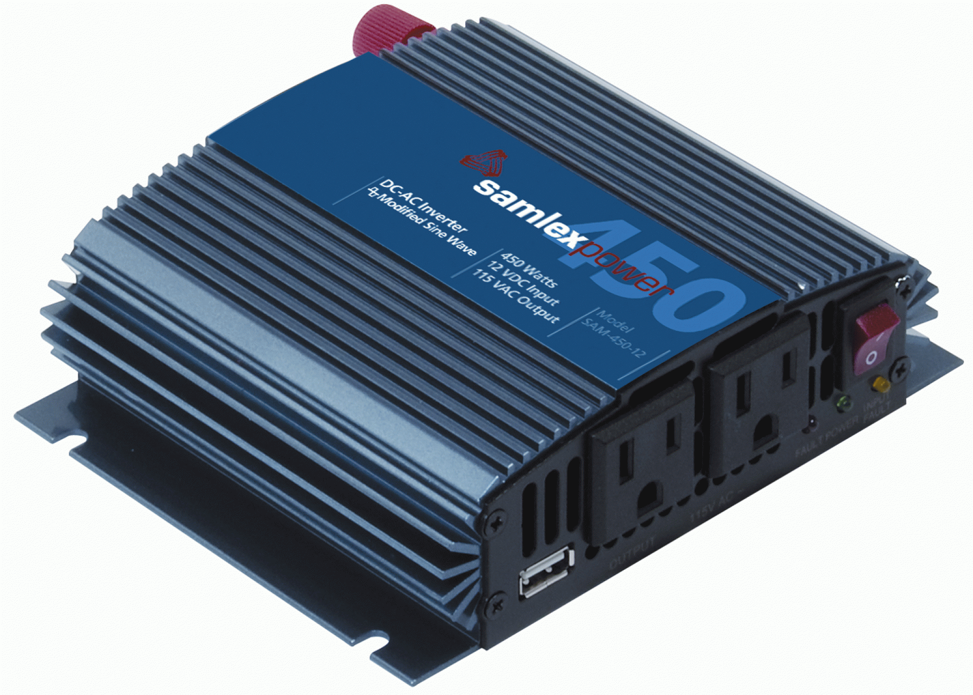 SAMLEX SOLAR | SAM-450-12 | Modified Sine Wave Inverter 450 Watt w/ USB Port