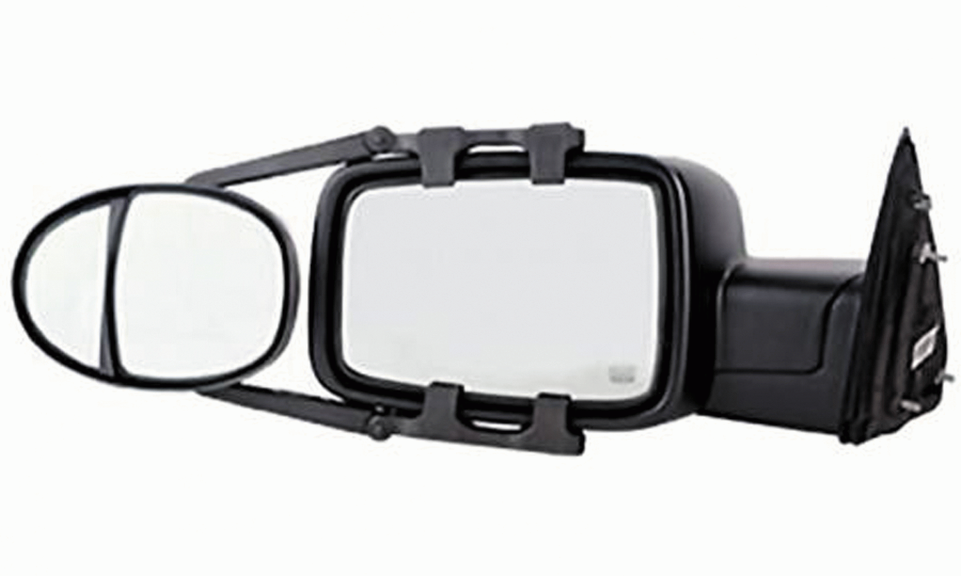 K Source | 3990 | Dual Lens Towing Mirror with Ratchet Mount System Pair 5"
