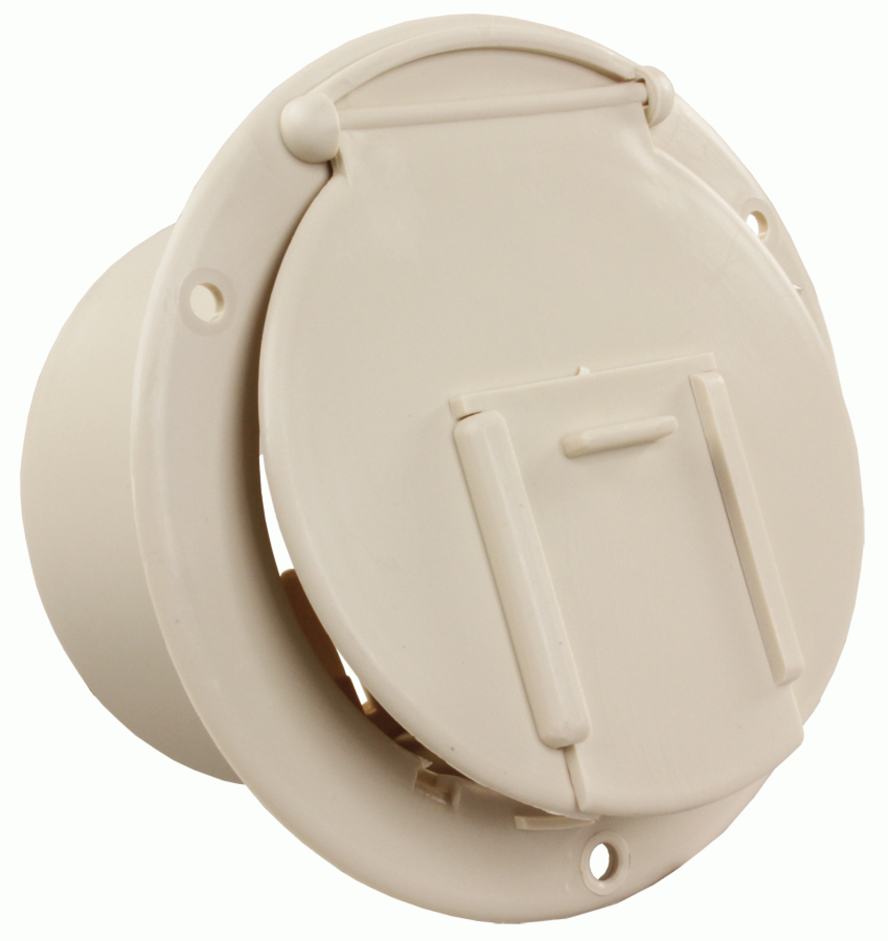 J R PRODUCTS | 370-1-A | HATCH ELECTRIC CABLE ROUND COLONIAL WHITE