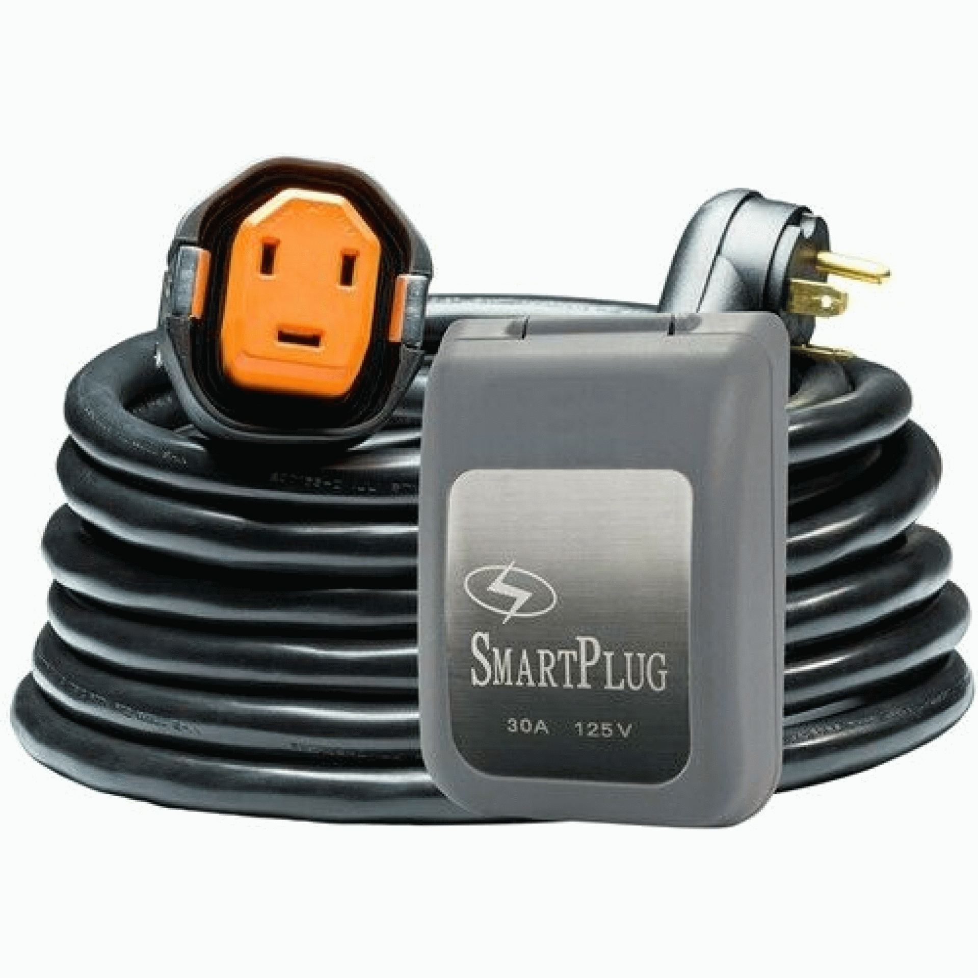 SMARTPLUG SYSTEMS | R30303BM30PG | 30 Amp - RV Kit - 30' Dual Config Black Cordset with Gray Power Inlet