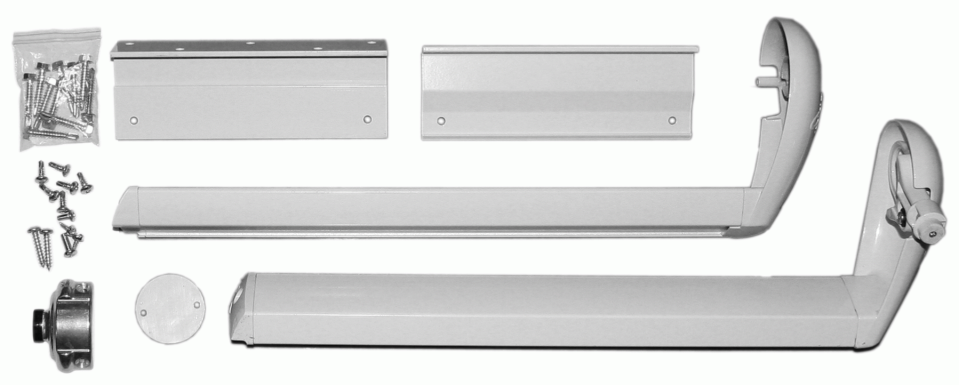 CAREFREE OF COLORADO | KY25SH | SLIDEOUT COVER MOUNTING BRACKETS AND HARDWARE SHORT WHITE