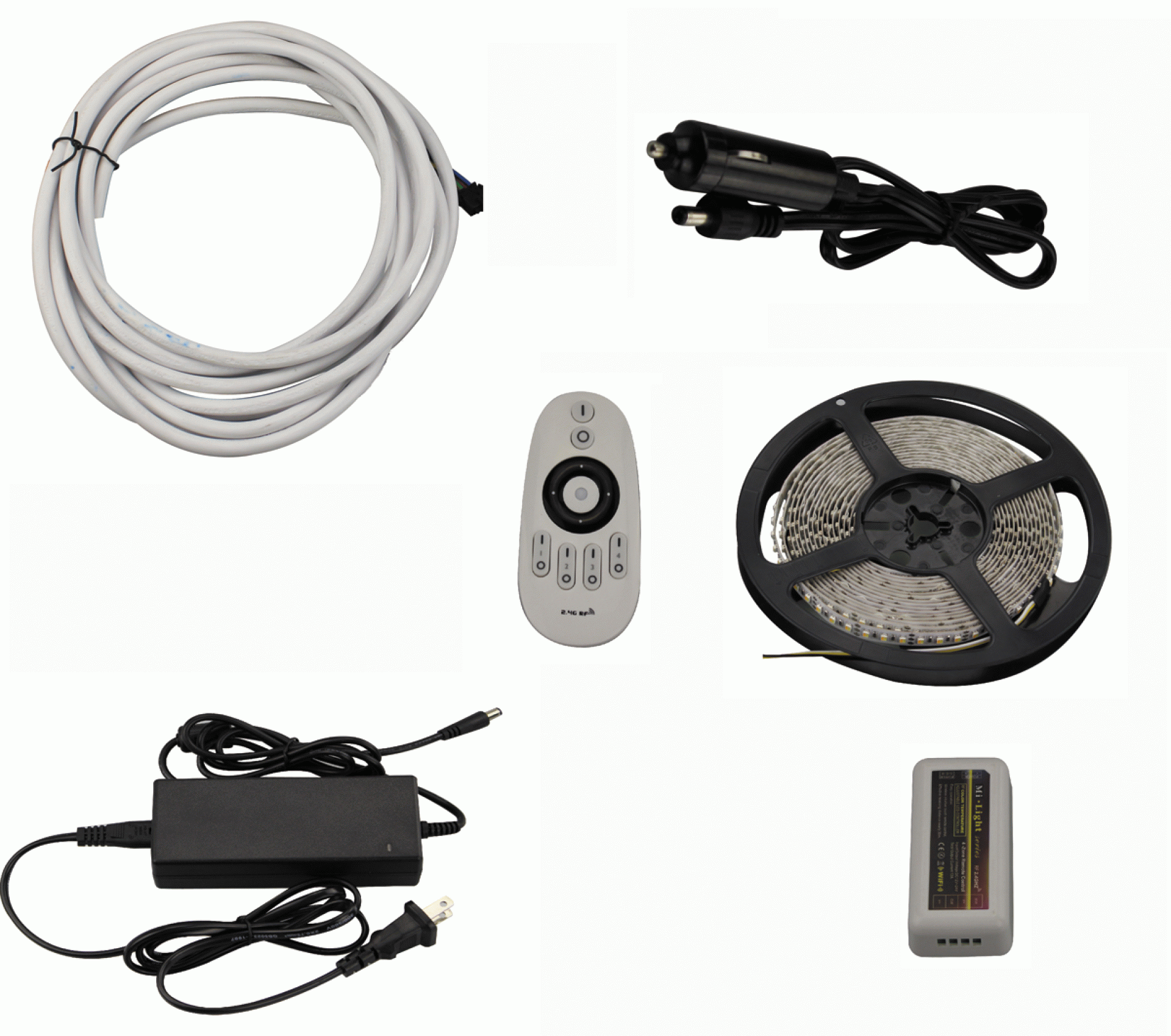 MINGS MARK INC. | 8080108 | LED Light Strip Kit w/dimmer 2 in 1 16.4' Warm/ Cool White Single Kit
