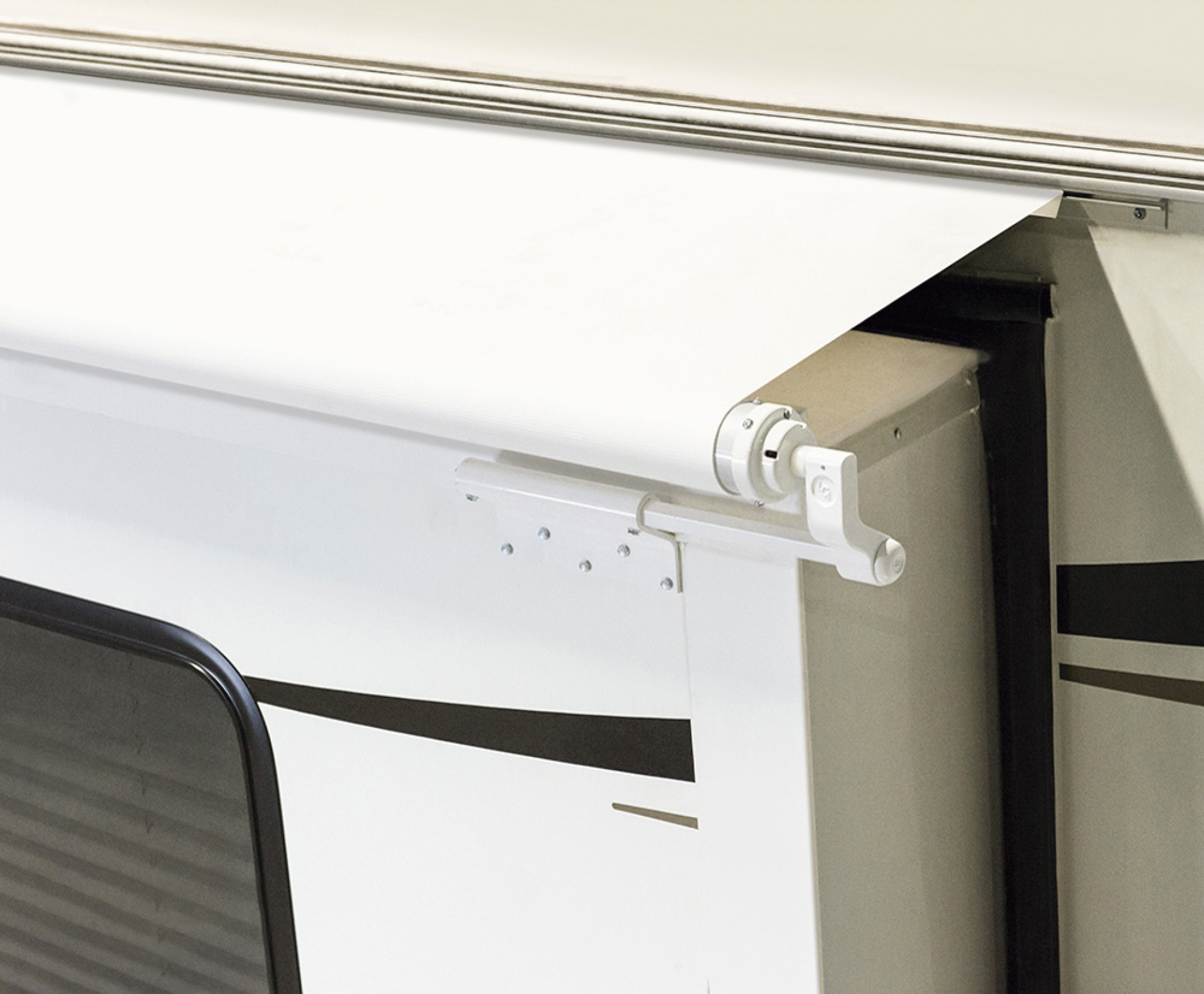 Lippert Components | V000163299 | SOLERA SLIDE OUT AWNING 156" FITS ROOM WIDTH 146" TO 151 3/4" WHITE VINYL WHITE HARDWARE