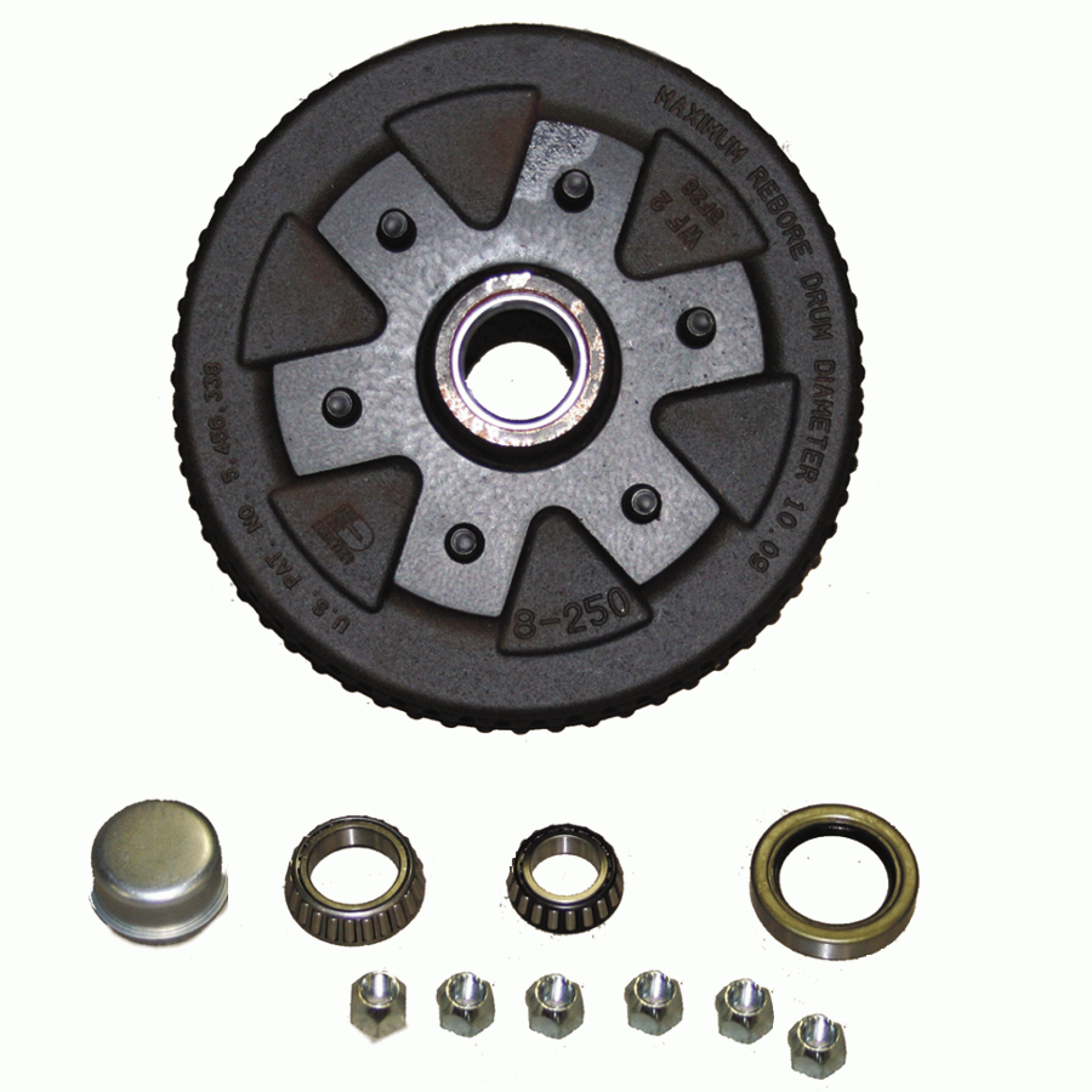 DEXTER AXLE CO. | K08-250-90 | HUB AND DRUM - FOR 10 INCH X 2-1/4 INCH ELECTRIC BRAKES