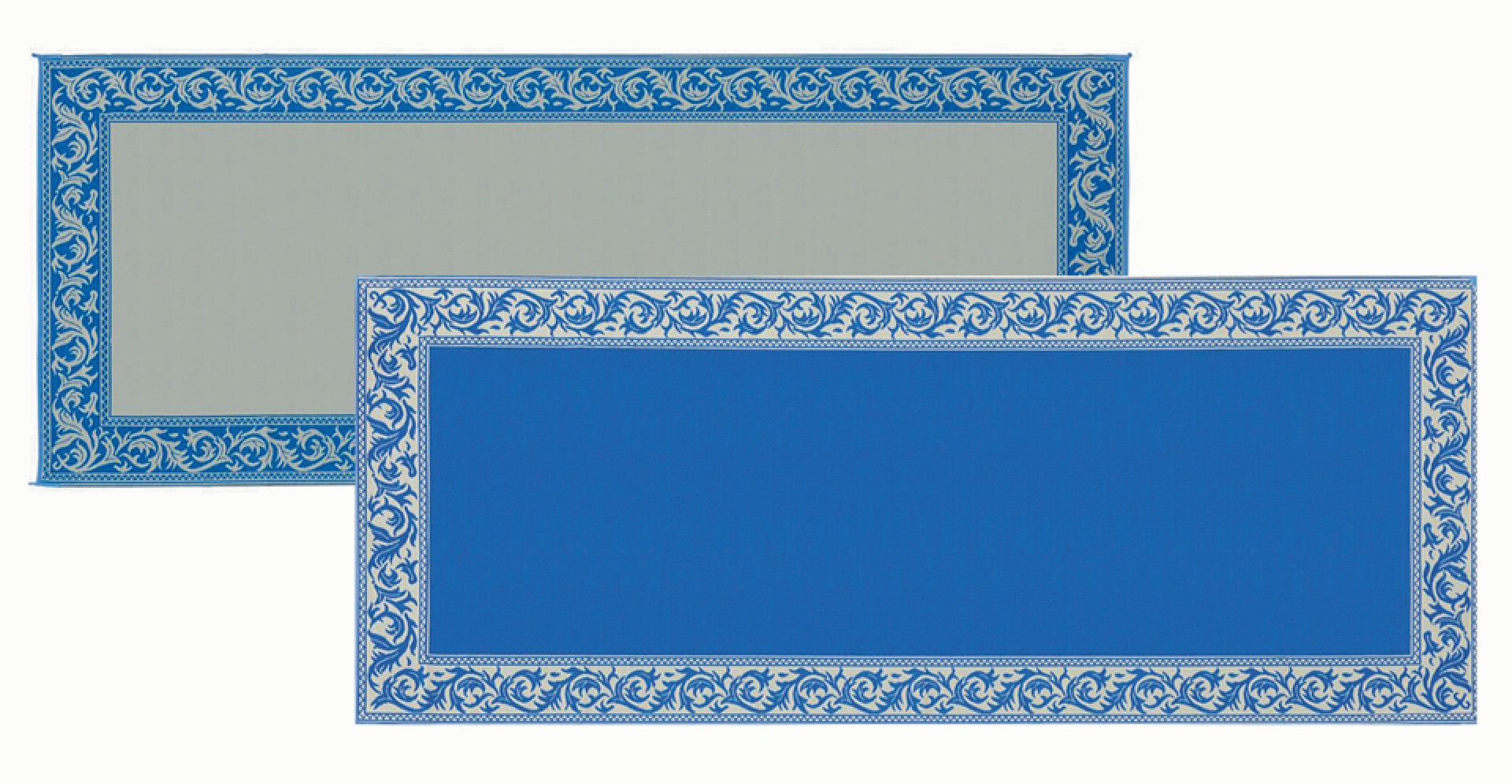 MINGS MARK INC. | RC3 | CLASSICAL DESIGN MAT 8' x 20' - BLUE/ BEIGE