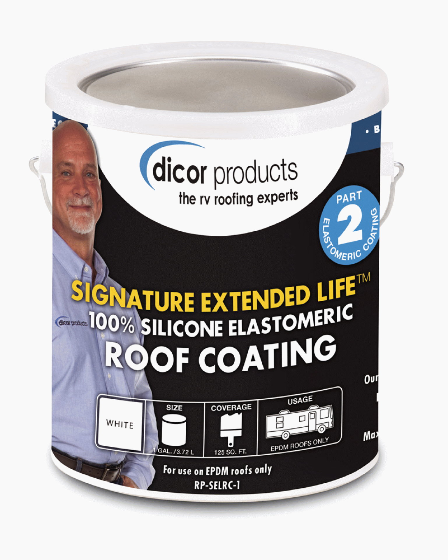 DICOR CORP. | RP-SELRC-1 | Signature Extended Life Roof Coating White Gallon