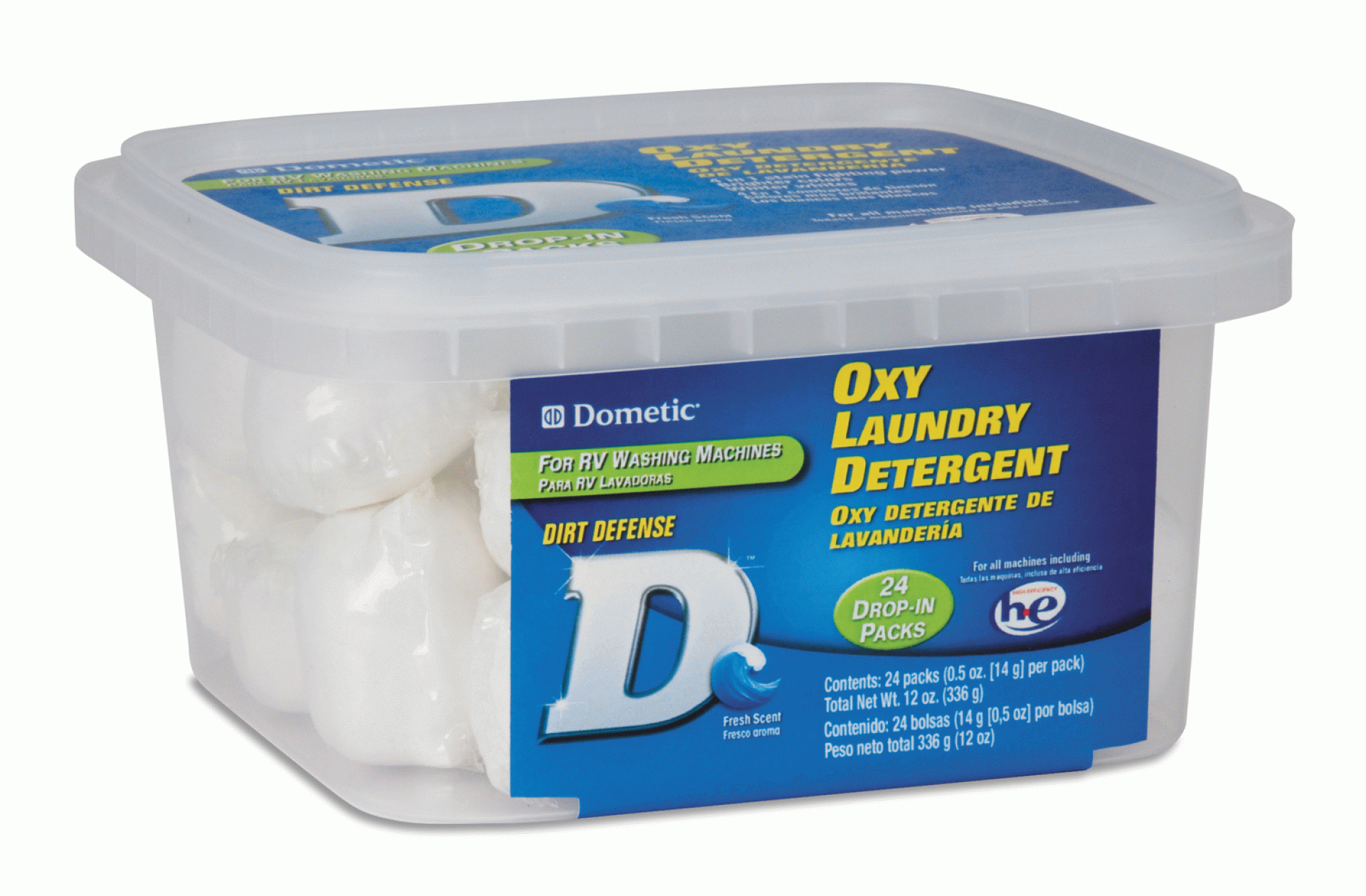 DOMETIC | D1219001 | OXY LAUNDRY DETERGENT DROP INS - 24/TUB