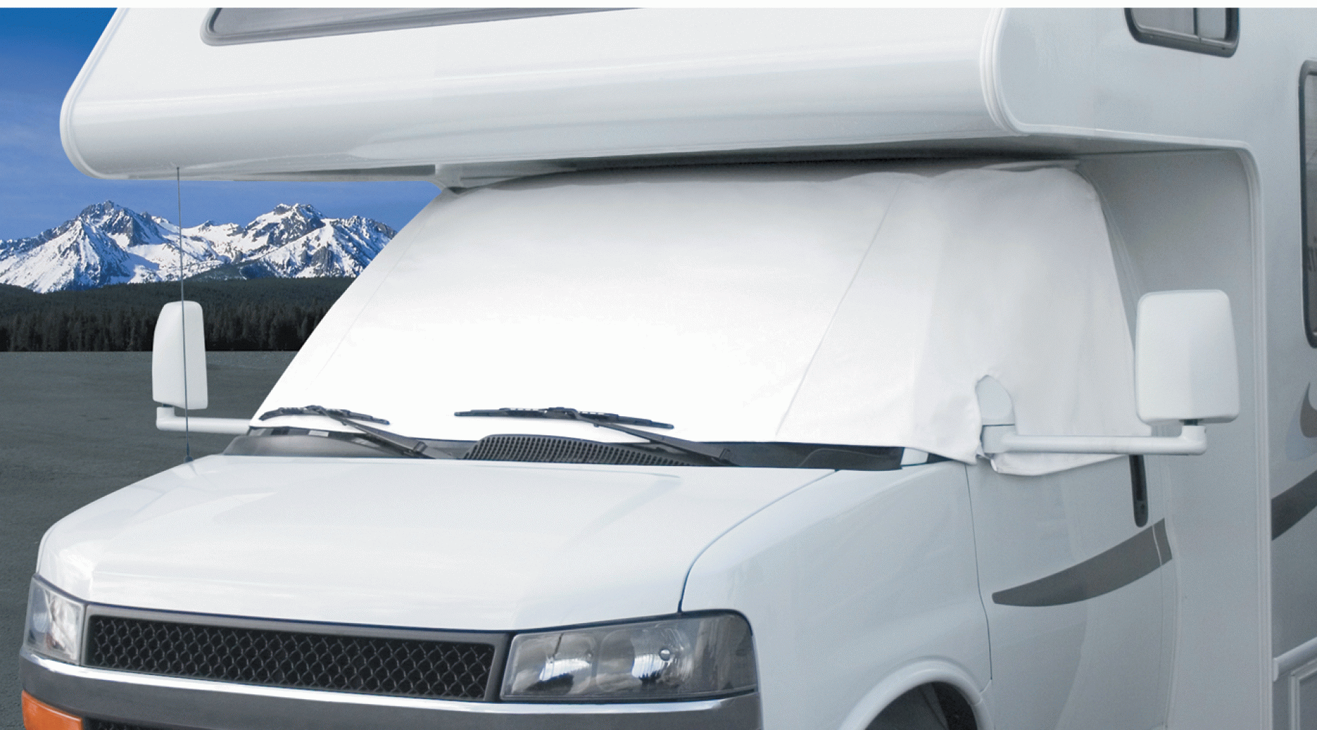 CLASSIC ACCESSORIES | 78634 | Windshield Cover Snow White Ford '04 - 15' w/Mirror cut out