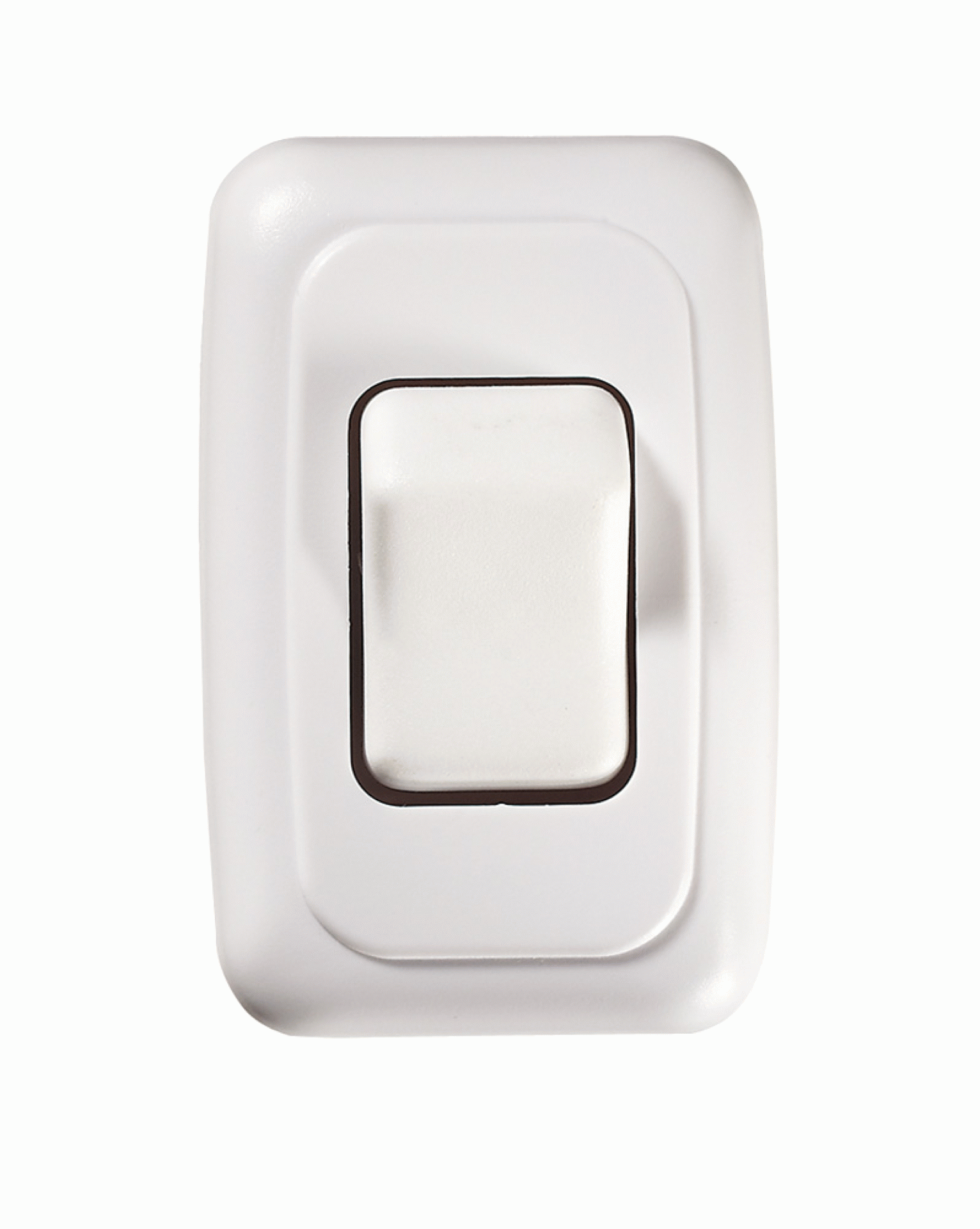 RV DESIGNER COLLECTION | S531 | Contoured Wall Switch White Single On/Off SPST