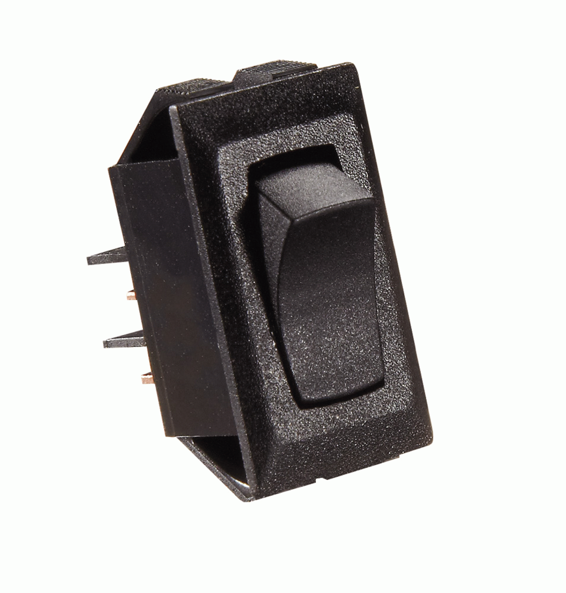 RV DESIGNER COLLECTION | S321 | Rocker Switch Black 10 Amp Mom On/Off SPST