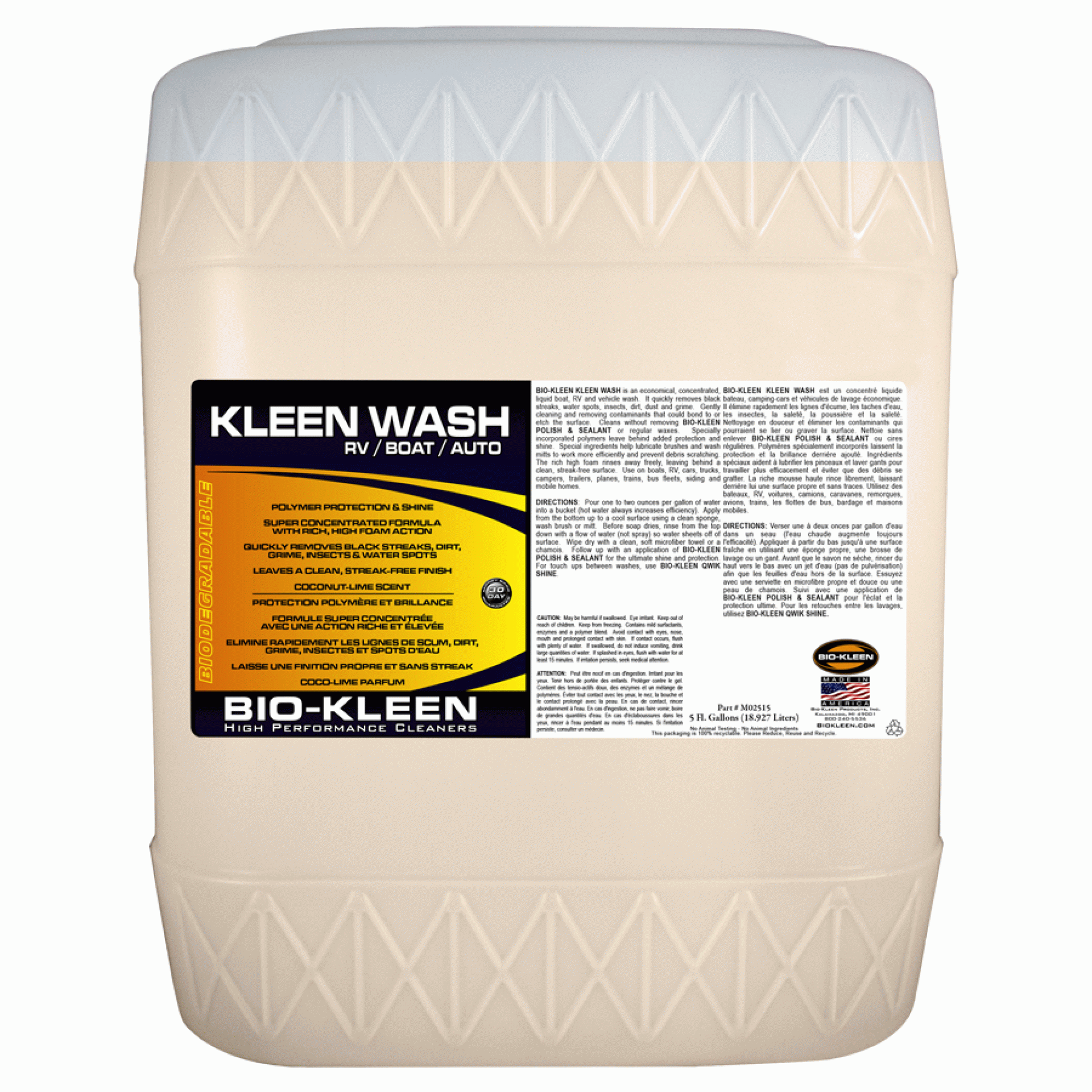 BIO-KLEEN PRODUCTS INC | M02515 | Kleen Wash 5 Gallon