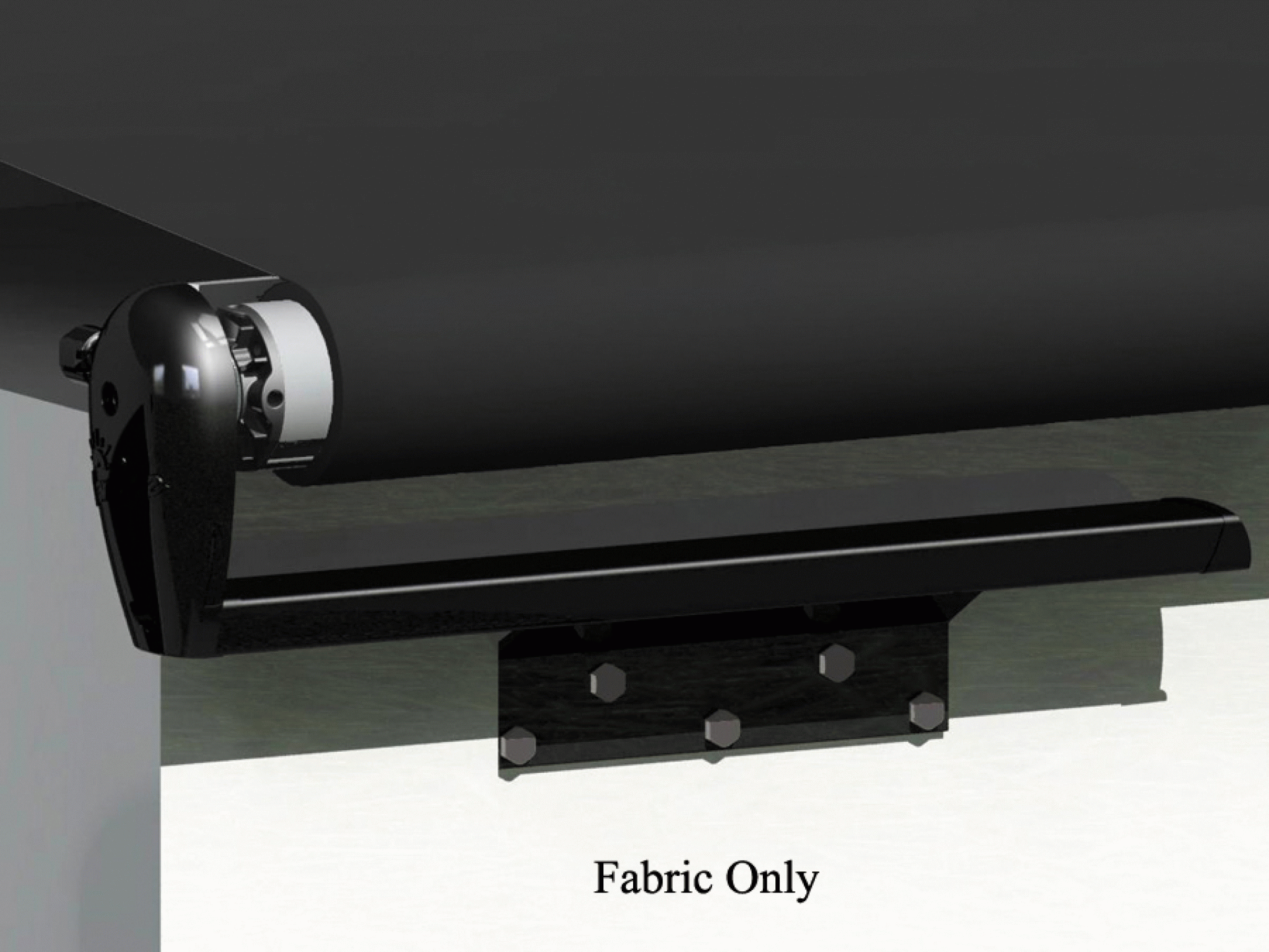 CAREFREE OF COLORADO | JF000B | Cut To Fit Slideout Fabric 1200" x 47" Extension Black Vinyl