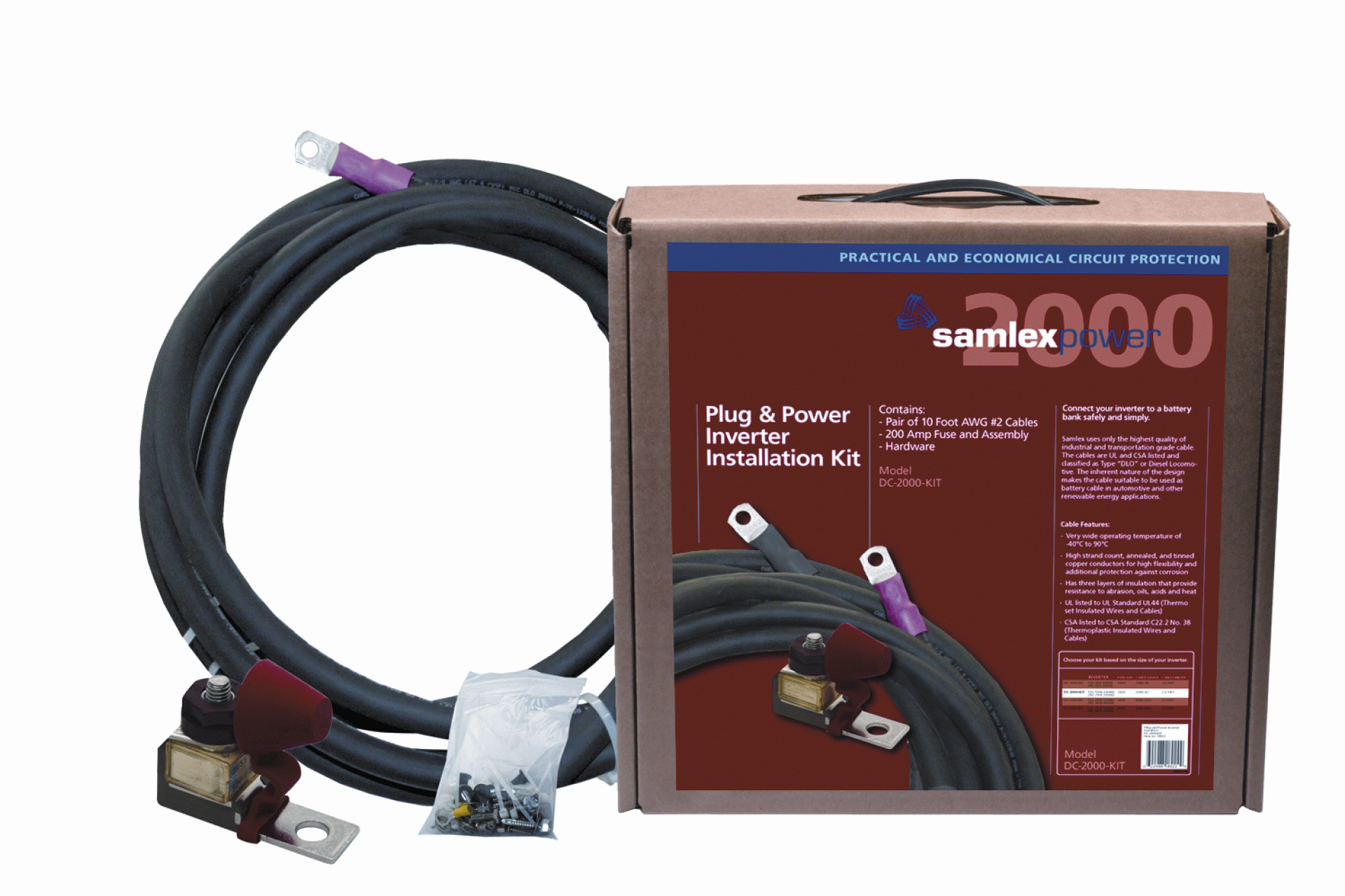 Samlex America | DC-2000-KIT | Power Inverter Installation Kit 2000W
