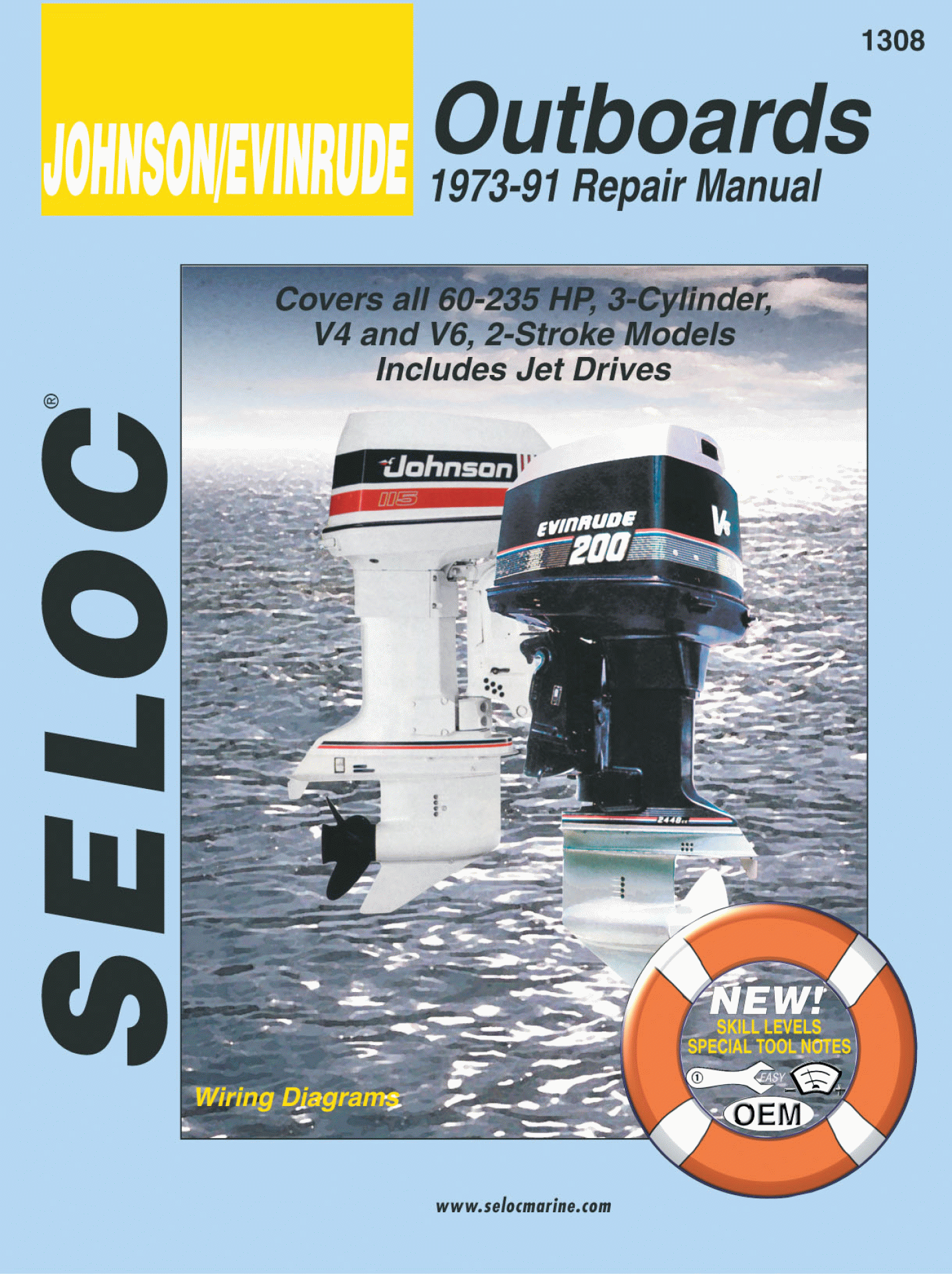 SELOC PUBLISHING | 18-01308 | REPAIR MANUAL Johnson/Evinrude Outboards 3 4 & 6 Cyl 1973-91