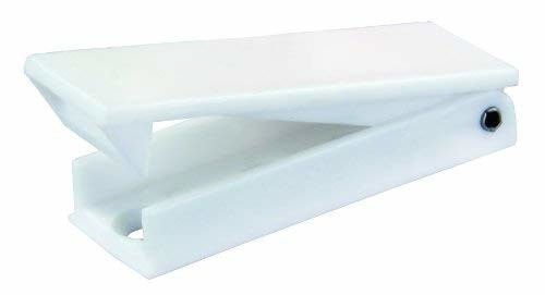 JR Products 10355 White Square Style Baggage Door Catches - 2pk