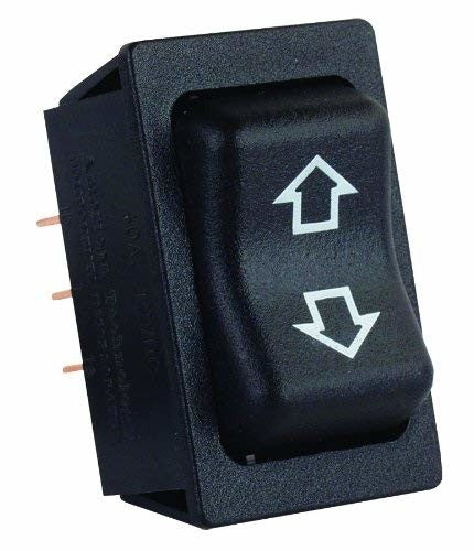 JR Products 12295 Black Momentary Slide-Out High Current Motor Switch