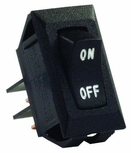 JR Products 12595 Black Labeled On/Off Switch