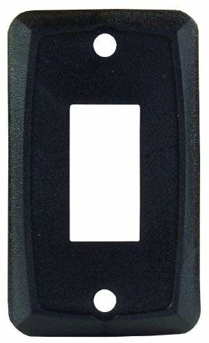JR Products 12855 Black Single Face Plate