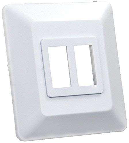 JR Products 13615 White Double Switch Base and Face Plate