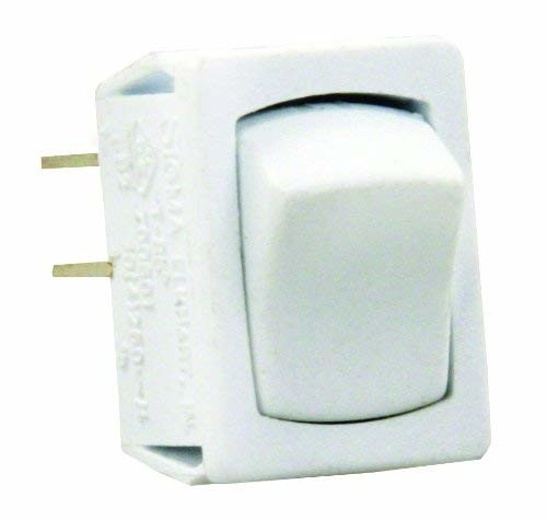 JR Products 13645 White Mini On/Off Switch with Bezel