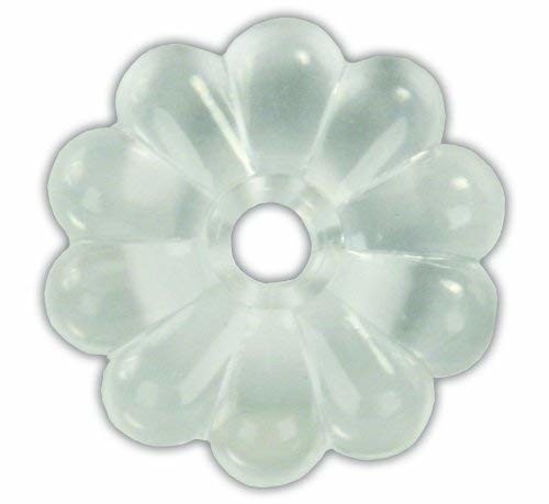 JR Products 20465 Clear Plastic Rosettes with Mounting Screws - 14pk