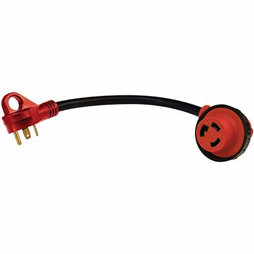 Valterra A10-3030D90 Mighty Cord 30AM-30AF Red 90 Degree Twist-Lock Adapter