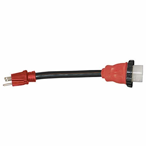 Valterra A10-1550D Mighty Cord 15AM-50AF Red Twist-Lock Adapter