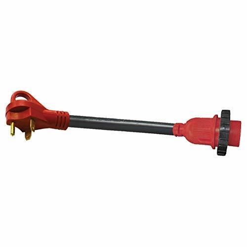 Valterra A10-3030HDVP Mighty Cord 30AM-30AF Red Twist-Lock Adapter