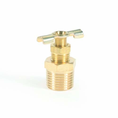 Camco 11703 1/2" NPT Male Brass Water Heater Drain Valve