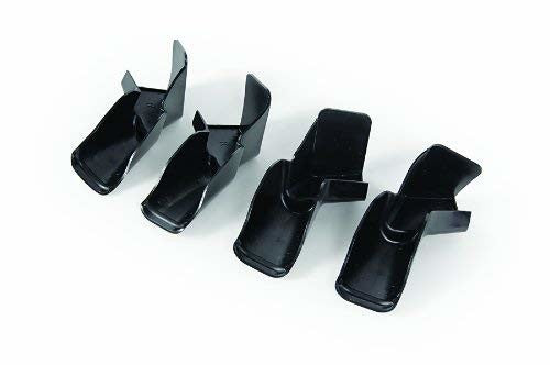 Camco 42323 Black Clip-On Rain Gutter Water Spouts with Extension - 4pk