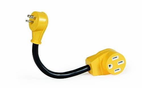Camco 55168 PowerGrip 15A Male to 50A Female Electrical Dogbone Adapter